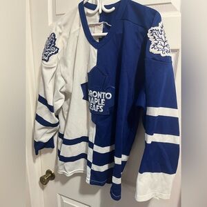 CCM Blue and White Toronto Maple Leafs split Jersey